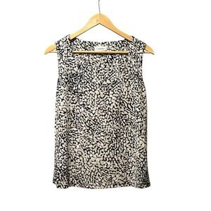 Calvin Klein Patterned Sleeveless Top Animal Print Flattering Shell Layering